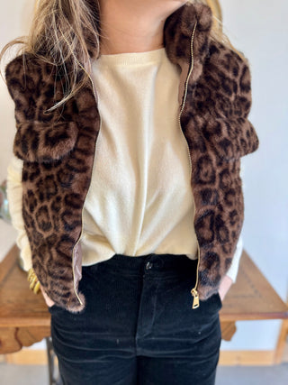 Sophie-Jacke mit Ärmeln • Leopard