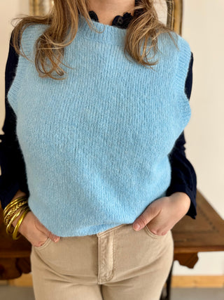 Pull s/ manches Manon • Bleu