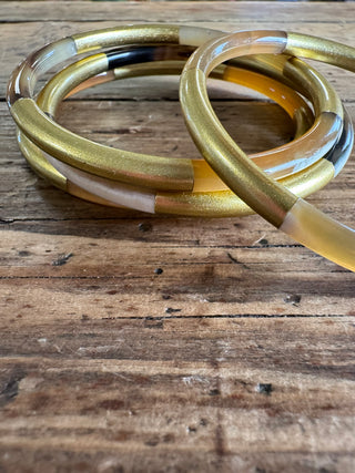 Horn bangle - Triple lines