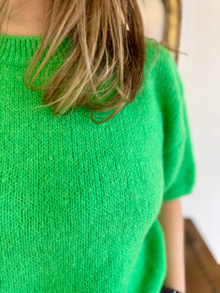 Pull manches courtes Clara • Vert pomme