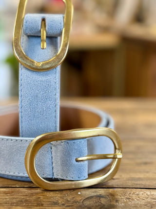 Liana Belt • Sky blue (suede look)