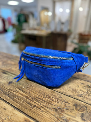 Juliette bag - Bright blue (suede look)