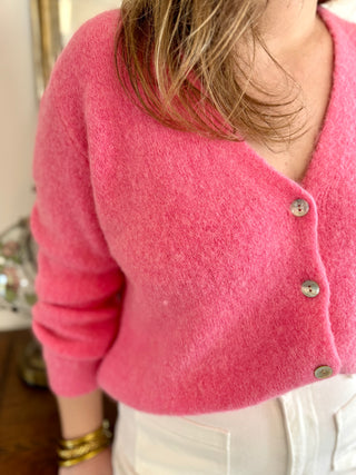 Gilet Jeanne • Rose bonbon