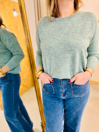 Suzanne sweater - Heather mint