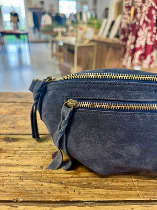 Juliette bag - Dark navy (suede look)