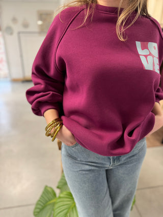 Agnès Sweatshirt • Bordeaux