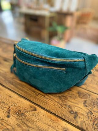 Juliette bag - Duck blue (suede look)