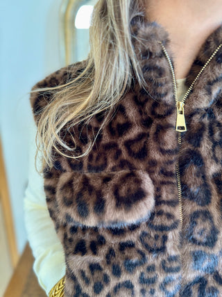 Sophie-Jacke mit Ärmeln • Leopard