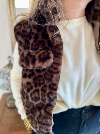 Sophie-Jacke mit Ärmeln • Leopard