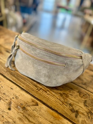 Juliette-Tasche - Taupe (Wildlederoptik)