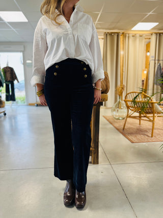 Victorine pants • Navy velvet