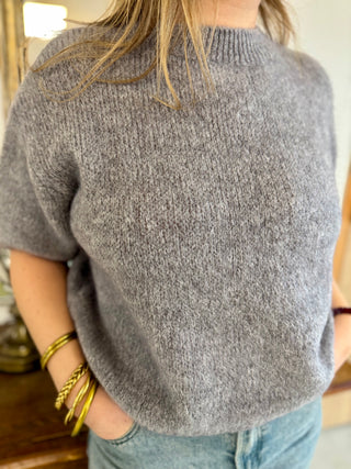 Pull manches courtes Clara • Gris Anthracite