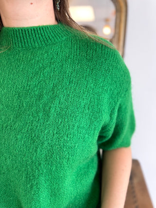 Pull manches courtes Clara • Vert