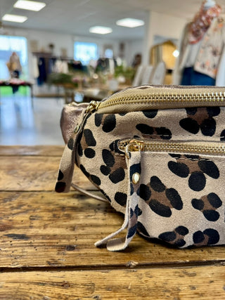 Leopard bag • Beige