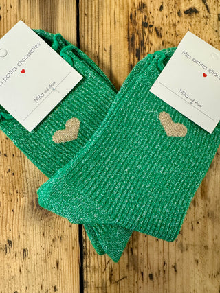 Sock ❤️ Green &amp; ecru