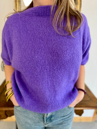 Pull manches courtes Clara • Lavande