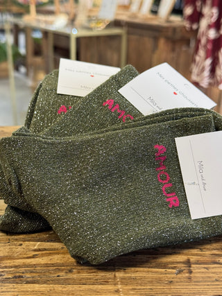 Bichette-Socke 🧦 Kürbis &amp; Weiß