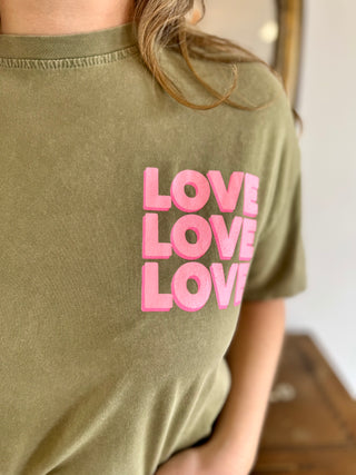 Liebe, Liebe, Liebe-T-Shirt ❤️❤️❤️ • Khaki