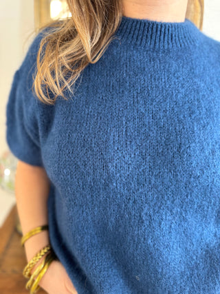 Pull manches courtes Clara • Bleu nuit