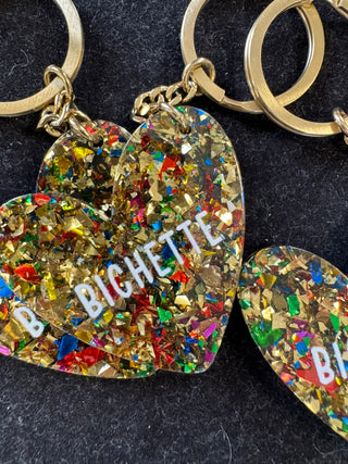 ✨ Bichette glitter keychain✨