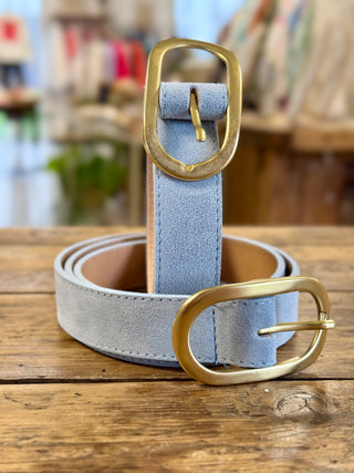 Liana Belt • Sky blue (suede look)