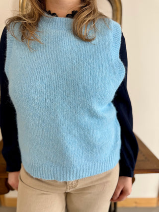 Manon ärmelloser Pullover • Blau