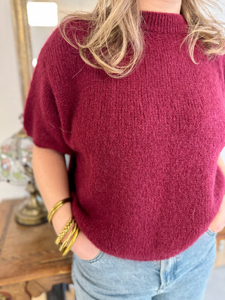 Pull manches courtes Clara • Bordeaux