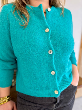 Gilet Mathilde • Turquoise