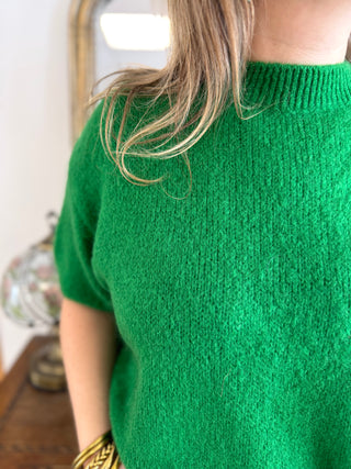 Pull manches courtes Clara • Vert