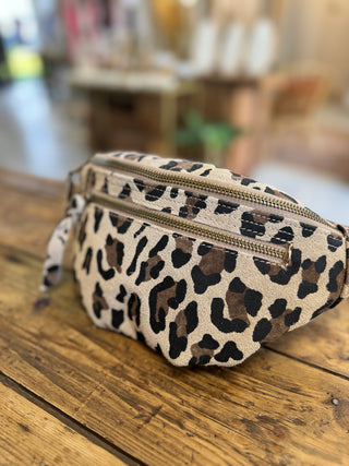 Juliette-Tasche - Leopard (Wildlederoptik)