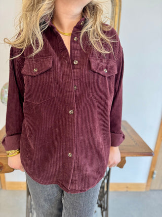 Pauline overshirt • Bordeaux