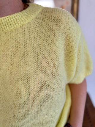 Pull manches courtes Clara • Jaune