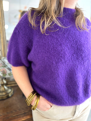 Pull manches courtes Clara • Violet