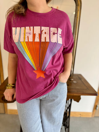 T-shirt Vintage • Framboise