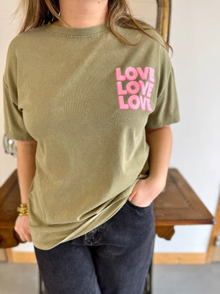 Liebe, Liebe, Liebe-T-Shirt ❤️❤️❤️ • Khaki